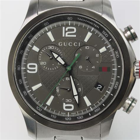 gucci g-timeless gunmetal stainless steel chronograph bracelet watch|Gucci g timeless collection.